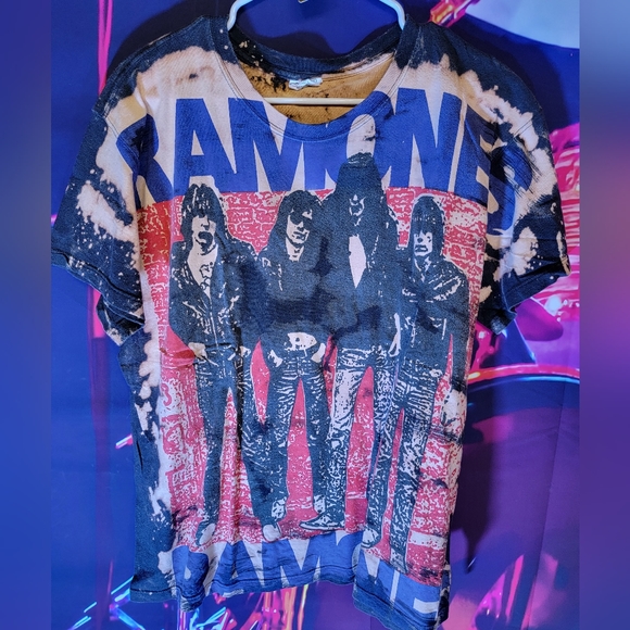 Other - Ramones AOP All over print Bleached Tee Large